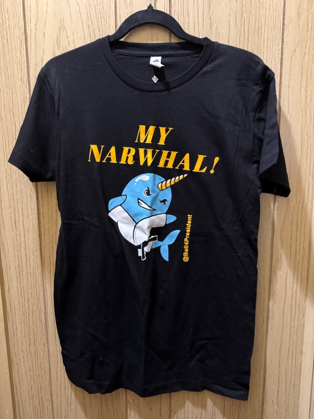 Black 'My Narwhal!' Graphic Tee - Unbranded